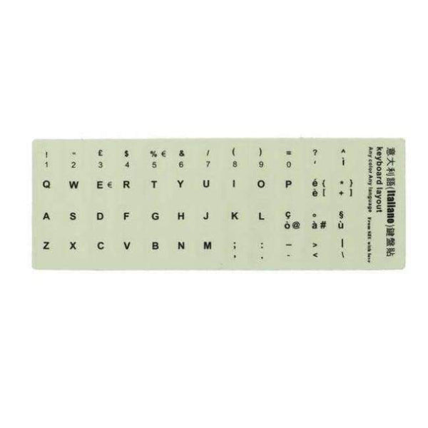 Planet Gates 5-Italian Fluorescent Keyboard Stickers Luminous Waterproof Keyboard Protective Film Laptop Accessories