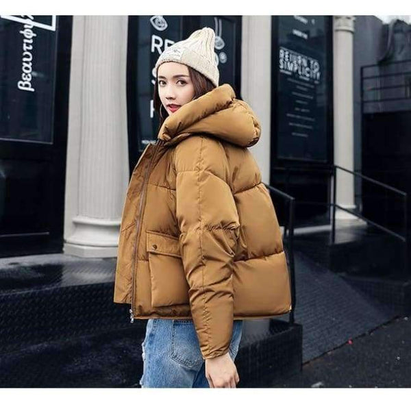 Planet Gates 5 / L Winter Jacket Women Hooded Warm Jackets Coat Female Bat Sleeve Thick Outwear Winter Coat Women Ladies Parkas Pink Color