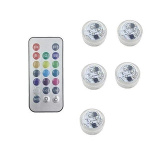 Waterproof Submersible LED Light RGB Underwater Bath Light For Wedding Tea Light Vase Bowl Party Xmas Holiday Decoration