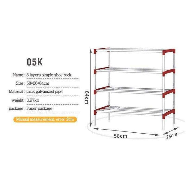 Planet Gates 5 Layers Shoe Rack Galvanized steel pipe shoe cabinet shoe organizer removable shoe storage for home furniture Keep Room Neat