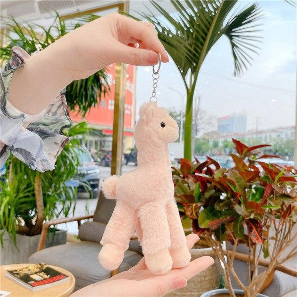 Planet Gates 5 Lovely Alpaca Plush Toy Japanese Alpaca Soft Stuffed Cute Sheep Llama Animal Dolls keychain Doll