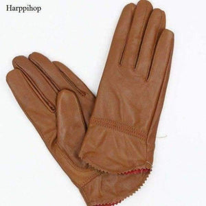 Planet Gates 5 / M 2018 new autumn winter lady sexy modal Fashion women's genuine mesh leather Bow knot driving car pole dancing gloves Mittens