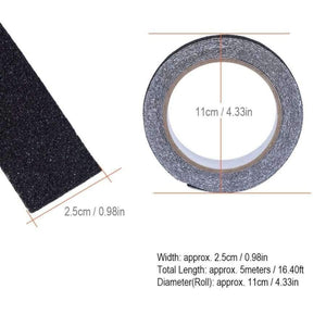 Planet Gates 5 Meters PVC Non-Slip Anti Tape Skid Adhesive Tape Stair Step Floor Safety Tapes Black