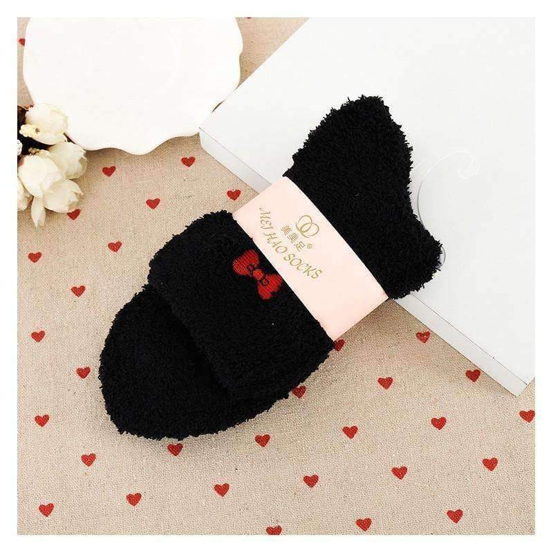 Planet Gates 5 Pairs / Lot Top Sale Women Winter Warm Middle Tube Socks Short  Autumn Girl 10 Colors Solid Plush Sock Wholesale