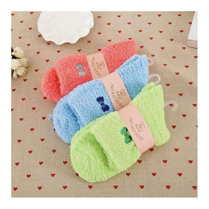 Planet Gates 5 Pairs / Lot Top Sale Women Winter Warm Middle Tube Socks Short  Autumn Girl 10 Colors Solid Plush Sock Wholesale