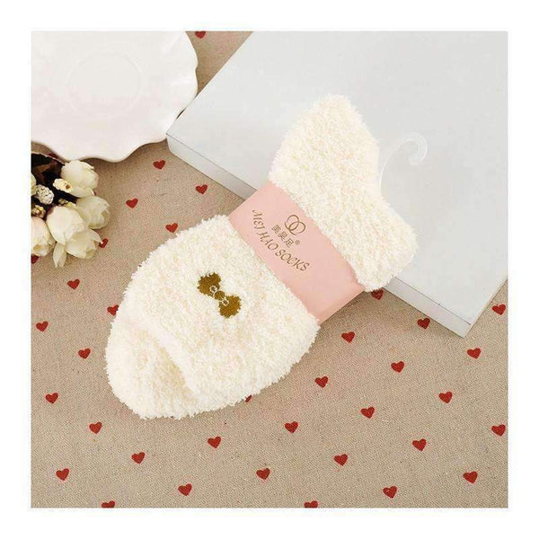 Planet Gates 5 Pairs / Lot Top Sale Women Winter Warm Middle Tube Socks Short  Autumn Girl 10 Colors Solid Plush Sock Wholesale