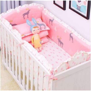 Planet Gates 5 pcs 2 Cotton Cartoon Soft Baby Bedding Sets Gray Elephant  Baby Crib bumper Include Pillow/ Bumpers/ Sheet/Quilt Cover Baby Bumpers