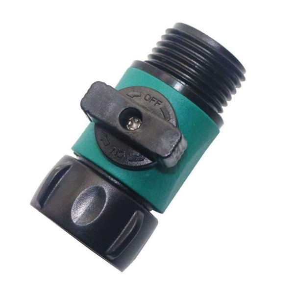 Planet Gates 5 Pcs Garden Hose Valve Tap Pipe Compatible 3/4" 2-Way Connector Valve Fitting Adapter Tool Watering Supplies