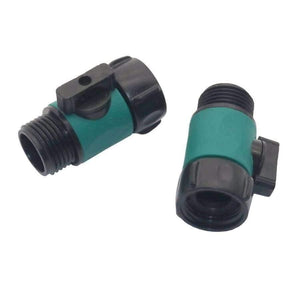 Planet Gates 5 Pcs Garden Hose Valve Tap Pipe Compatible 3/4" 2-Way Connector Valve Fitting Adapter Tool Watering Supplies