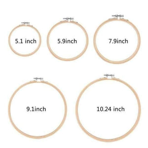 Planet Gates 5 Pcs Hoops Embroidery Set Cross Stitch Embroidery Hoop Frame Sekin Punch Needle Thread Needlework Accessory Costura CrossStitch Sewing Tool