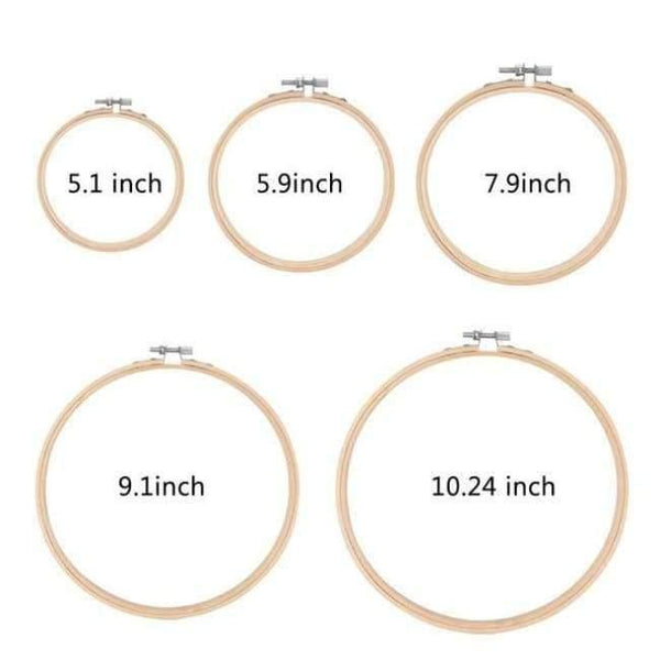 Planet Gates 5 Pcs Hoops Embroidery Set Cross Stitch Embroidery Hoop Frame Sekin Punch Needle Thread Needlework Accessory Costura CrossStitch Sewing Tool