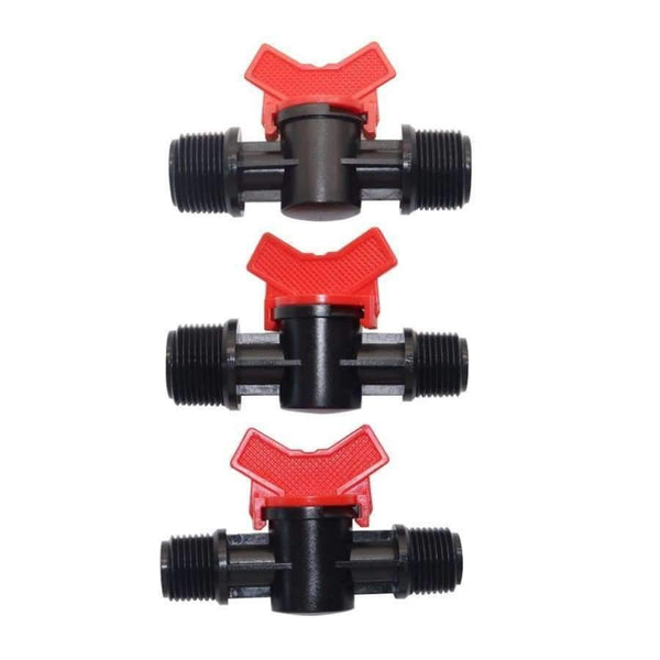 Planet Gates 5 Pcs Plastic Coupling Pipe Irrigation Hose Switch Valve 3 models Switches Garden Watering Supplies External thread