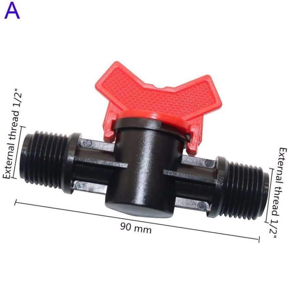 Planet Gates 5 Pcs Plastic Coupling Pipe Irrigation Hose Switch Valve 3 models Switches Garden Watering Supplies External thread