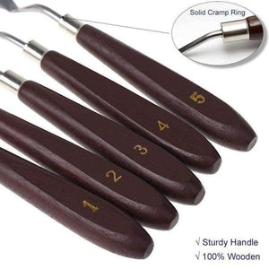 Planet Gates 5 PCS/Set Painting Supplies Stainless Steel Palette Knife Mixed Scraper Set for Artist Oil Painting Art Supplies