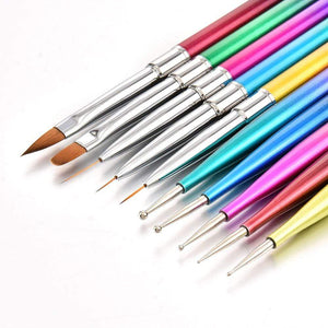 Planet Gates 5 Pcs/Sets Nail Art Pen 2 In 1 Double Ends Dotting Drawing Painting UV Gel Liner Polish Brush Set Nail Art Dotting Tools