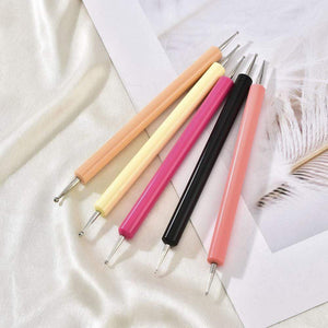 Planet Gates 5 Pcs/Sets Nail Art Pen 2 In 1 Double Ends Dotting Drawing Painting UV Gel Liner Polish Brush Set Nail Art Dotting Tools