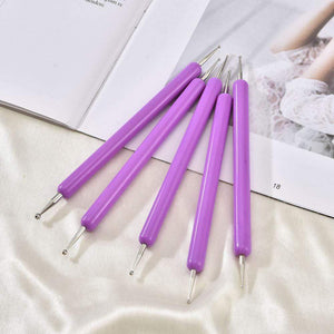 Planet Gates 5 Pcs/Sets Nail Art Pen 2 In 1 Double Ends Dotting Drawing Painting UV Gel Liner Polish Brush Set Nail Art Dotting Tools