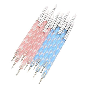 Planet Gates 5 Pcs/Sets Nail Art Pen 2 In 1 Double Ends Dotting Drawing Painting UV Gel Liner Polish Brush Set Nail Art Dotting Tools
