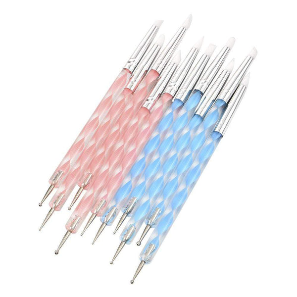 Planet Gates 5 Pcs/Sets Nail Art Pen 2 In 1 Double Ends Dotting Drawing Painting UV Gel Liner Polish Brush Set Nail Art Dotting Tools