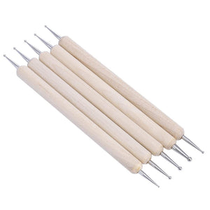 Planet Gates 5 Pcs/Sets Nail Art Pen 2 In 1 Double Ends Dotting Drawing Painting UV Gel Liner Polish Brush Set Nail Art Dotting Tools