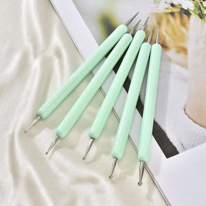 Planet Gates 5 Pcs/Sets Nail Art Pen 2 In 1 Double Ends Dotting Drawing Painting UV Gel Liner Polish Brush Set Nail Art Dotting Tools