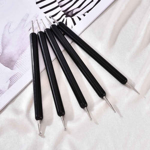 Planet Gates 5 Pcs/Sets Nail Art Pen 2 In 1 Double Ends Dotting Drawing Painting UV Gel Liner Polish Brush Set Nail Art Dotting Tools