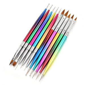 Planet Gates 5 Pcs/Sets Nail Art Pen 2 In 1 Double Ends Dotting Drawing Painting UV Gel Liner Polish Brush Set Nail Art Dotting Tools
