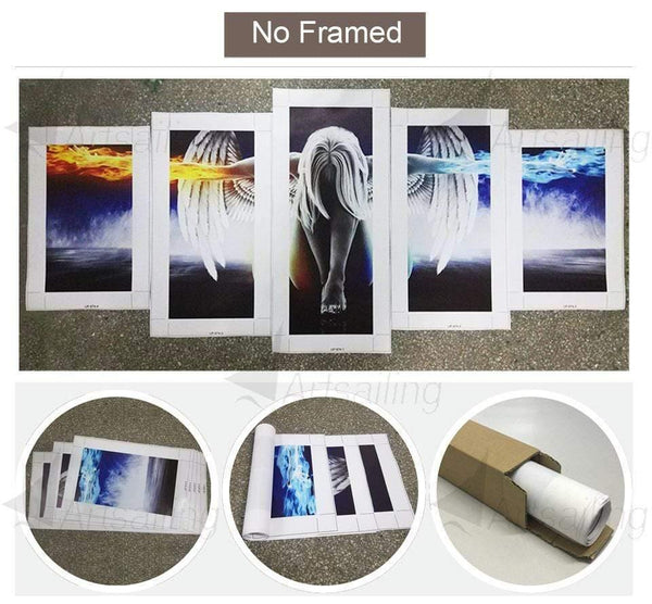 5 piece kitchen food canvas painting food Picture wall picture 5 panels spices living room wall art wall pictures F2381