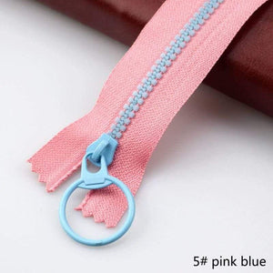 Planet Gates 5 pink / 3# / 15cm 10Pcs Meetee 15-40cm 3# Closed End Resin Zippers Pull Ring Zip Slider Head For Sewing Bags Wallet Purse Cloth Accessories Crafts