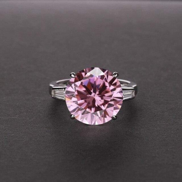 Planet Gates 5 / Pink 925 Sterling Silver Citrine Gemstone Birthstone Wedding Engagement Diamonds Ring Fine Jewelry Wholesale