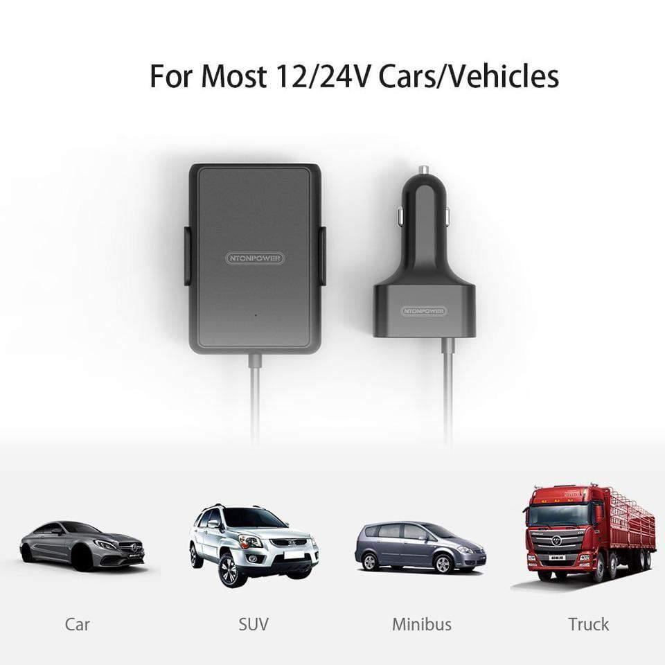 Planet Gates 5 Ports USB  QC 3.0 Car Charger with 1.8m Extension Cable with Detachable Clip For Mobile Phone Tablet GPS Car-Charger