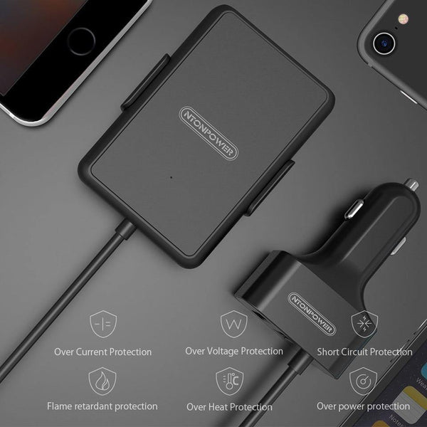 Planet Gates 5 Ports USB  QC 3.0 Car Charger with 1.8m Extension Cable with Detachable Clip For Mobile Phone Tablet GPS Car-Charger