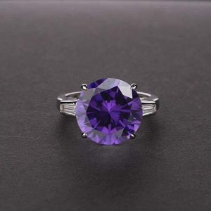 Planet Gates 5 / Purple 925 Sterling Silver Citrine Gemstone Birthstone Wedding Engagement Diamonds Ring Fine Jewelry Wholesale