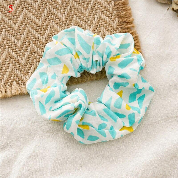 Scrunchies Stretch Headband Fruit Print Strawberry Hair Rope Women Elastic Hair Bands Girls Hair Ties Women Hair Accessories
