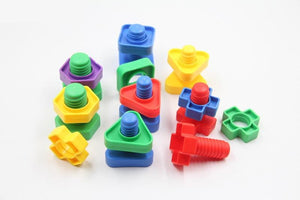 Planet Gates 5 Set Screw building blocks plastic insert blocks nut shape toys for children Educational Toys montessori scale models