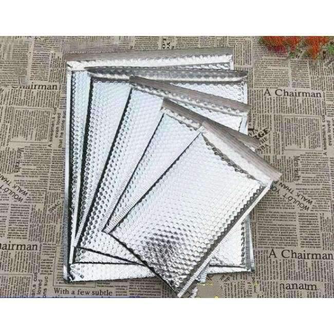 Planet Gates 5 size 40pcs/lot Silver Envelope foil Bubble Mail Bag Bubble Postage Shipping Bags for packaging office supply express bag