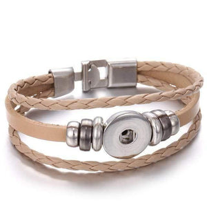 Planet Gates 5 Snap Button Jewelry 18mm Vintage Leather Iron Buckle Snap Bracelet Fit Charm 18mm Snap Buttons Women Men Jewelry