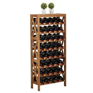 Planet Gates 5 Tier Modern Wooden Wine Rack Cabinet Display Shelf Bar Globe for Home Bar Furniture Oak Wood 25-40 Bottles Wine Rack Holders Storage