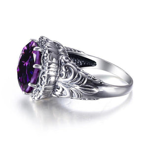 Planet Gates 5 Vintage Jewelry Design Silver Ring Wedding 925 Sterling Silver Amethyst Luxury Brand Rings