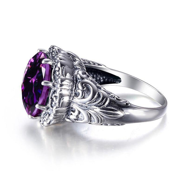 Planet Gates 5 Vintage Jewelry Design Silver Ring Wedding 925 Sterling Silver Amethyst Luxury Brand Rings