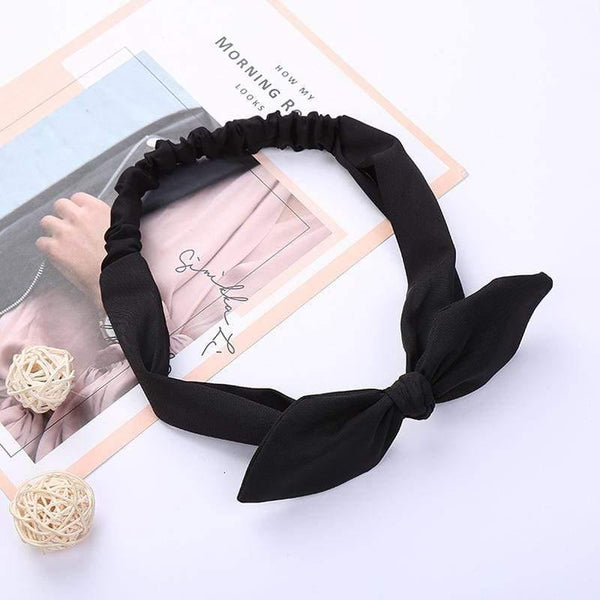 Women Rabbit Ear Print Headbands Retro Hair Accessories Knotted Turban Bandage Bandanas Hairband Headwrap Hair Bands