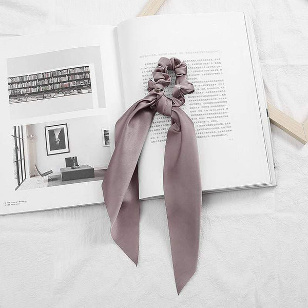 Women Streamers Scrunchies Polka Dot Floral Print Elastic Bow Hair Rope Girl Hair Ties Korean Sweet Hair Accessories Headwear