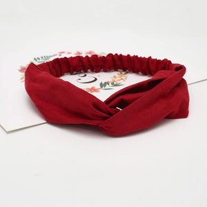 Women Summer Autumn Suede Headband Vintage Cross Knot Elastic Hair Bands Soft Solid Girls Hairband Hair Accessories
