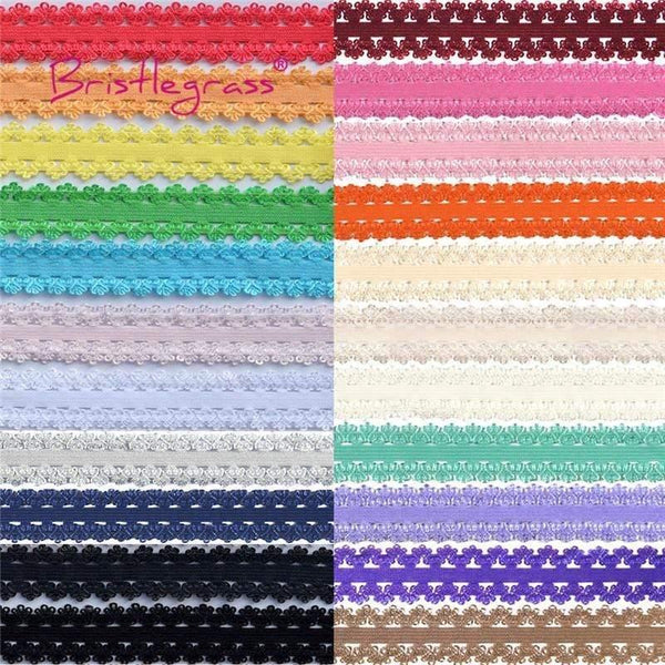 Planet Gates 5 Yard 3/4" 20mm Picot Loop Crown Frilly Lace Trim Elastics Spandex Bands Hair Tie Headband Tutu Dress Sewing Craft