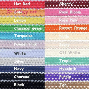 Planet Gates 5 Yard 3/4" 20mm Picot Loop Crown Frilly Lace Trim Elastics Spandex Bands Hair Tie Headband Tutu Dress Sewing Craft