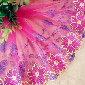 Planet Gates 5 Yards Embroidered Lace Edge Trim Ribbon Wedding Applique DIY Craft Arts Crafts Lace Trimmings For Sewing Supplies