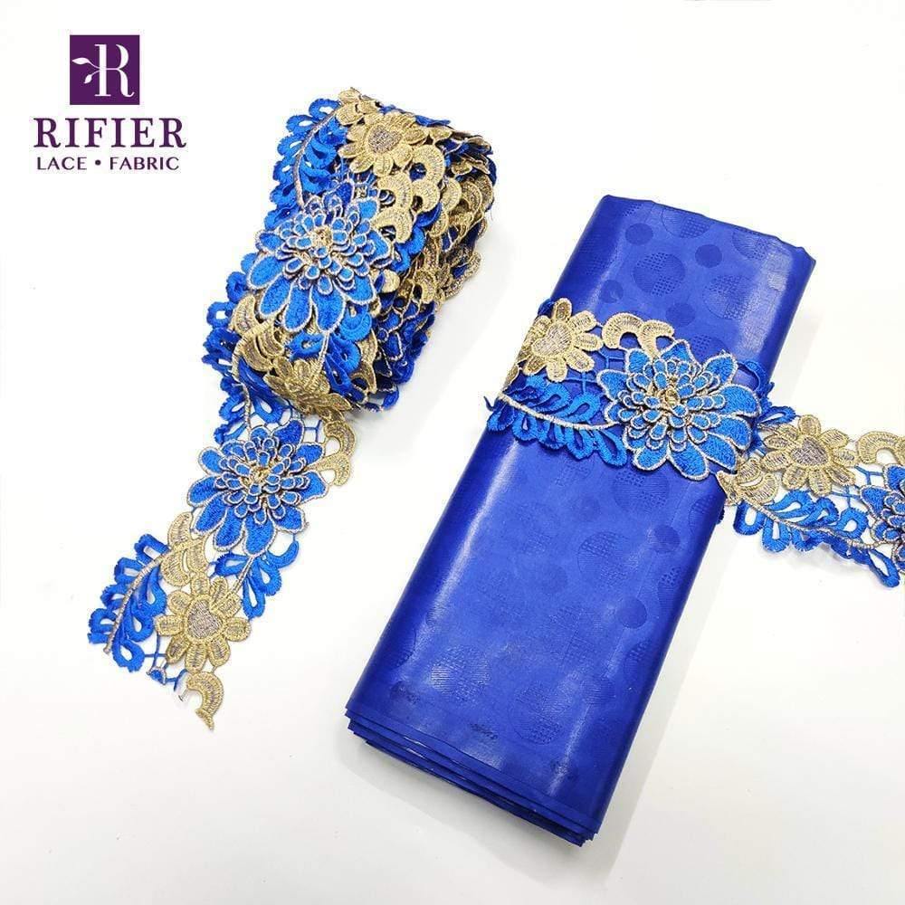 Planet Gates 5 Yards Embroidered Lace Ribbon Tape With 5 Yards Bazin Riche Getzner For African Women Daily Dresses Sewing Decoration Laces