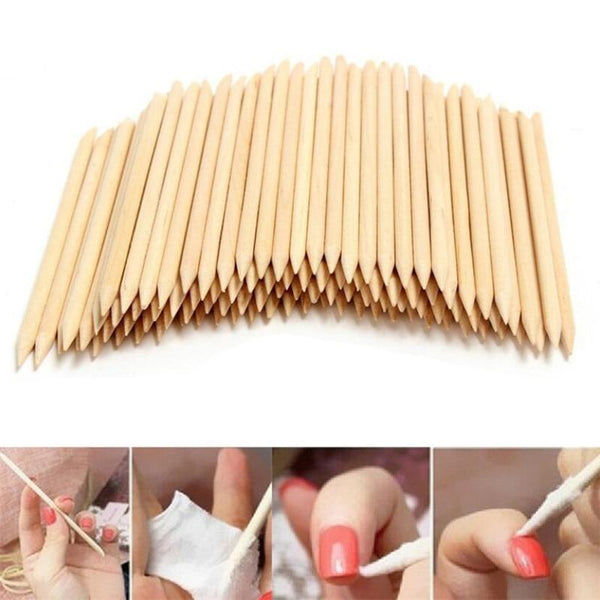 Planet Gates 50/100/200 Pcs Nail Art Design Orange Wood Stick Sticks Cuticle Pusher Remover Manicure Pedicure Care Professional Nail Art Tool