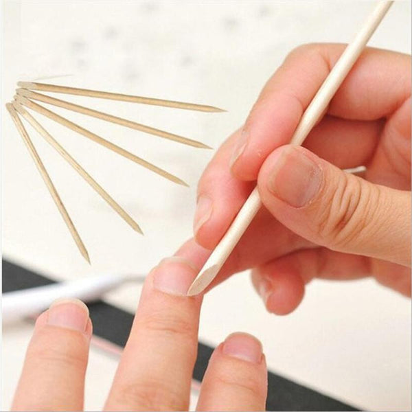 Planet Gates 50/100/200 Pcs Nail Art Design Orange Wood Stick Sticks Cuticle Pusher Remover Manicure Pedicure Care Professional Nail Art Tool