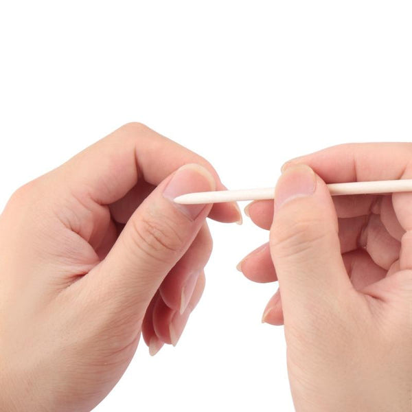 Planet Gates 50/100 Wooden Cuticle Pusher Remover Nail Art Design Orange Wood Sticks Rhinestones Dotting Removal Manicure Pedicure Care Tools